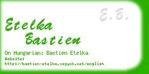 etelka bastien business card